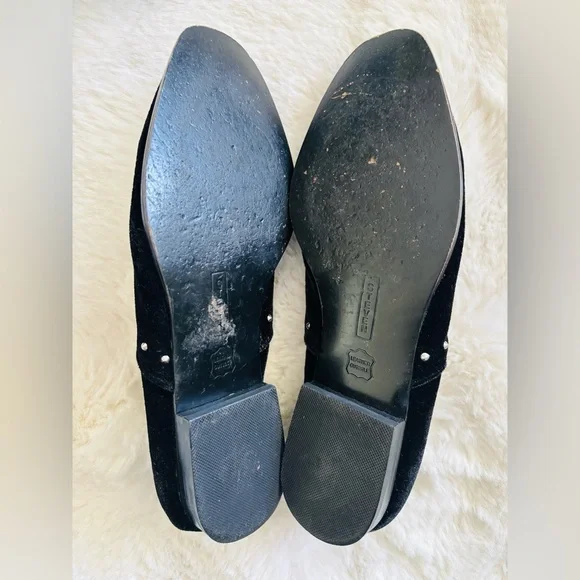 Steven By Steve Madden Archie Black Studded Velour Slipper Loafer Shoe Size: 6 - Picture 5 of 5